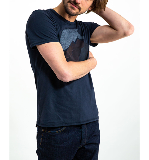 Pánské triko GARCIA mens T-shirt 292 dark moon - GARCIA - I91003 292 mens T-shirt