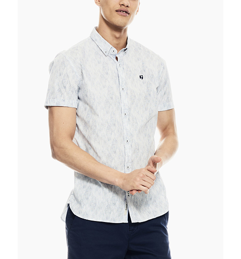 Pánská košile GARCIA mens shirt ss 1050 indigo - GARCIA - P01232 1050 mens shirt ss