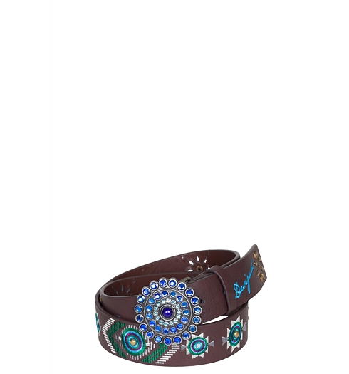 Dámský pásek DESIGUAL 51R54B7 5000 CINT_BELT ETHNIC 5000 NAVY - DESIGUAL - 51R54B7 5000 CINT_BELT ETHNIC