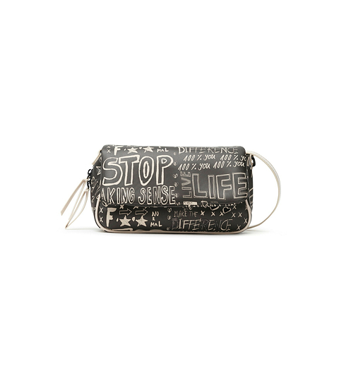 Dámská kabelka DESIGUAL HANSMADE TROMSO 2000 NEGRO - DESIGUAL - 21SAXP68 2000 BOLS_HANSMADE TROMSO