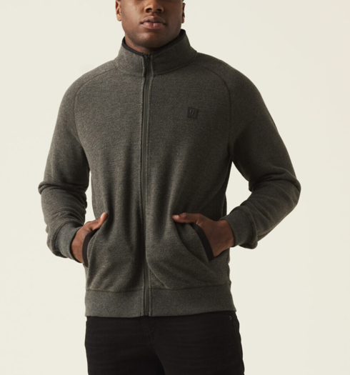 Pánský svetr GARCIA mens sweat cardigan 481 b.graphite - GARCIA - H11260 481 mens sweat cardigan
