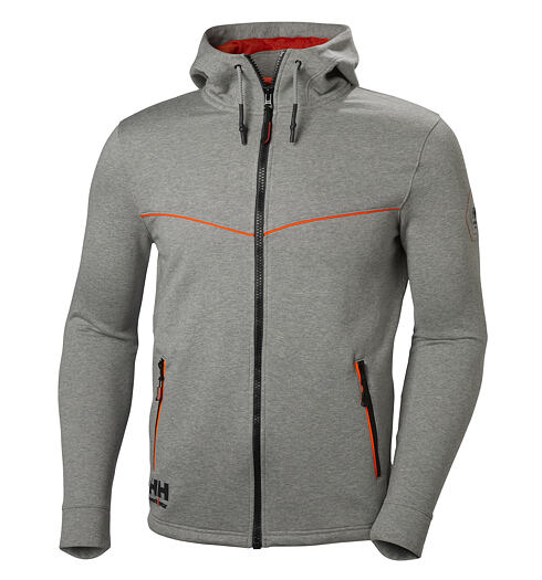 Pánská mikina HELLY HANSEN WORKWEAR CHELSEA EVO 930 grey - HELLY HANSEN WORKWEAR - 79197 930 CHELSA EVO ZIP HOODIE
