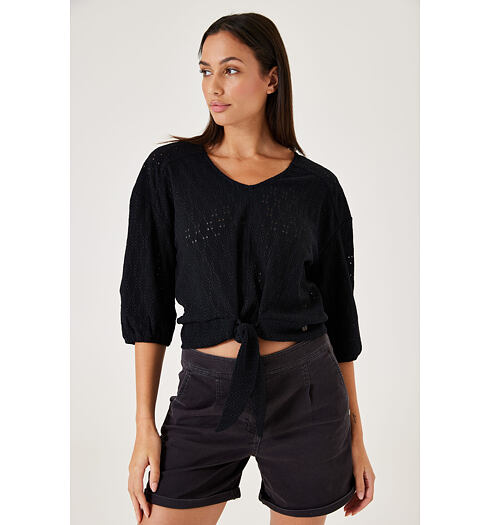 Dámská halenka GARCIA ladies shirt ss 60 black - GARCIA - D30236 60 ladies shirt ss