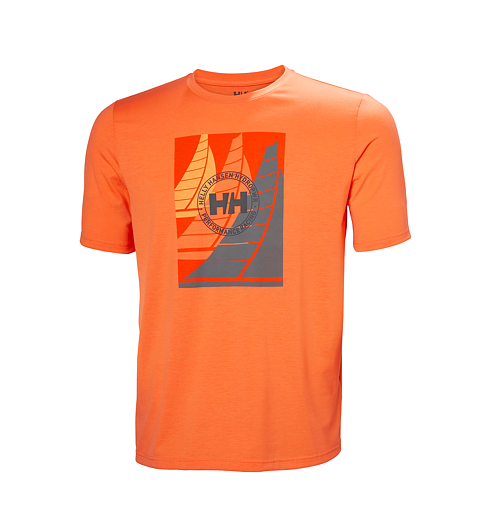 Pánské funkční triko HELLY HANSEN 34419 304 HP RACE GRAPHIC T-SHIRT 304 BONFIRE - Helly Hansen - 34419 304 HP RACE GRAPHIC T-SHIRT