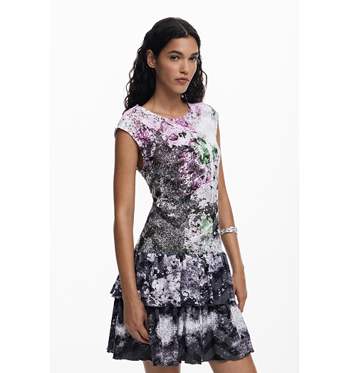 Dámské šaty DESIGUAL VEST GREY LACROIX 2000 BLACK - DESIGUAL - 25WWVK07 2000 VEST GREY LACROIX