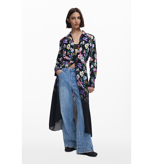 Dámské šaty DESIGUAL 25WWVW11 9019 VEST CAMISERO ACRILICA 9019 MATERIAL FINISHES - DESIGUAL - 25WWVW11 9019 VEST CAMISERO ACRILICA