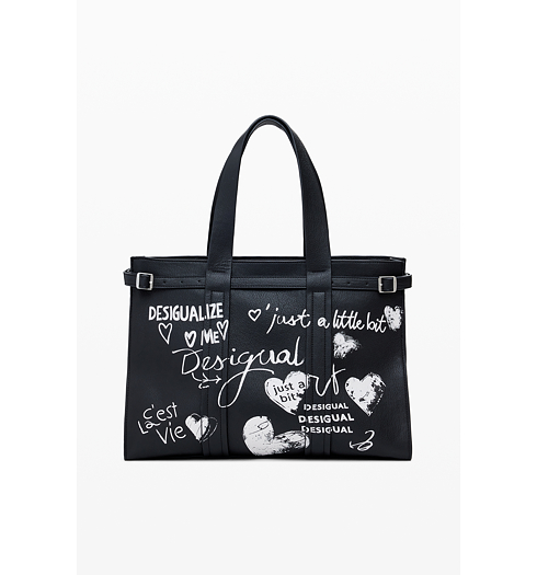 Dámská kabelka DESIGUAL 25WAXPA5 2000 BAG SESHAT HOBART 2000 BLACK - DESIGUAL - 25WAXPA5 2000 BAG SESHAT HOBART