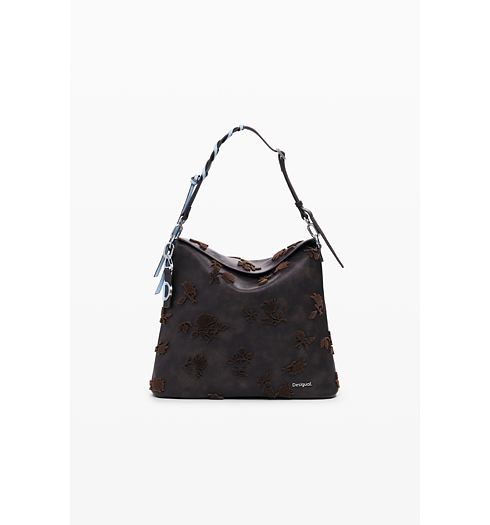 Dámský batůžek DESIGUAL 25WAKP16 6009 BACK STENCIL FLOCADO JERSEY 2.0 MINI 6009 BROWN - DESIGUAL - 25WAKP16 6009 BACK STENCIL FLOCADO JERSEY 2.0 MINI