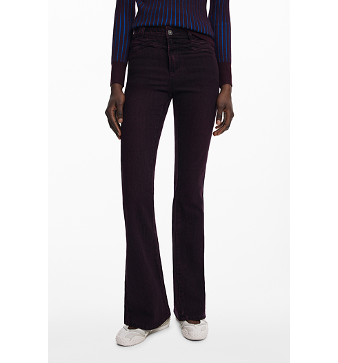 Dámské jeans DESIGUAL COCO Červená - DESIGUAL - 25WWDD19 3006 DENIM COCO