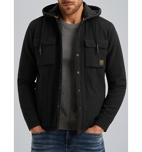 Pánská bunda PME LEGEND Shirt jacket with hood Černá - PME LEGEND - PSI2509254 9067 Shirt jacket with hood