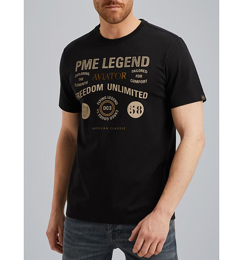Pánské triko PME LEGEND T-shirt with artwork Černá - PME LEGEND - PTSS2509566 999 T-shirt with artwork