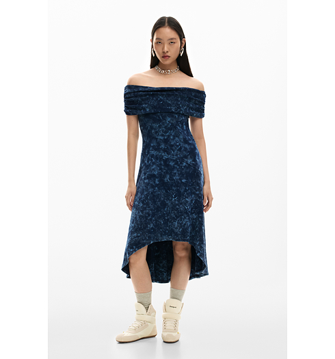 Dámské letní šaty DESIGUAL KLINT Modrá - DESIGUAL - 26SWVK43 5001 VEST KLINT