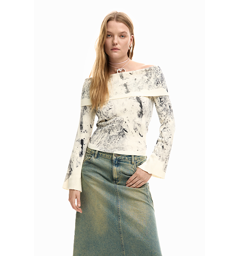 Dámský svetr DESIGUAL OSLO Béžová - DESIGUAL - 26SWJF15 2002 JERS OSLO