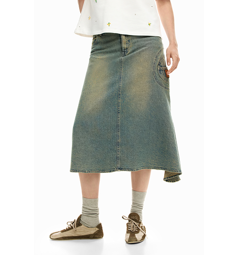 Dámská sukně DESIGUAL ENOLA Modrá - DESIGUAL - 26SWFD06 5089 FAL ENOLA