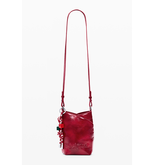 Dámská kabelka DESIGUAL HALF LOGO HELENE RED Červená - DESIGUAL - 26SAYP11 3000 MONE HALF LOGO HELENE RED