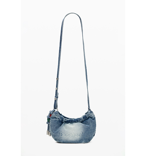 Dámská kabelka DESIGUAL HALF LOGO DENIM WAVERLY PHONE Modrá - DESIGUAL - 26SAYD02 5005 MONE HALF LOGO DENIM WAVERLY PHONE