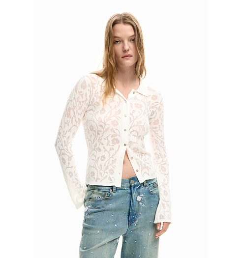 Dámská košile DESIGUAL LISBOA Bílá - DESIGUAL - 26SWTF09 1001 TS LISBOA