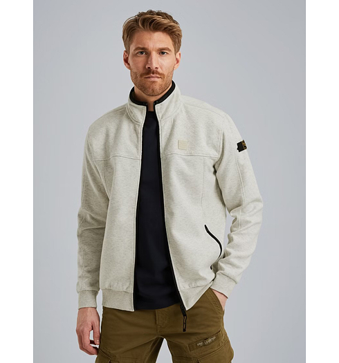 Pánská mikina PME LEGEND Sweat jacket with zipper closure Béžová - PME LEGEND - PSW2508437 910 Sweat jacket with zipper closure
