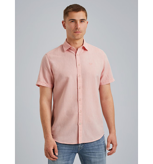 Pánská lněná košile PME LEGEND Shirt short sleeve ctn linen 2 tone 3067 - PME LEGEND - PSIS2504208 3067 Shirt short sleeve ctn linen 2 tone
