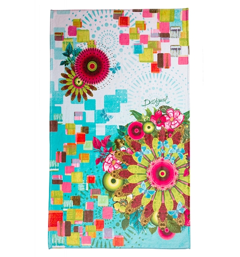 Plážová osuška DESIGUAL TSHOWER MOJITO 95x150 4022 ACIDO - DESIGUAL - 61WL0A4 4022 TSHOWER MOJITO