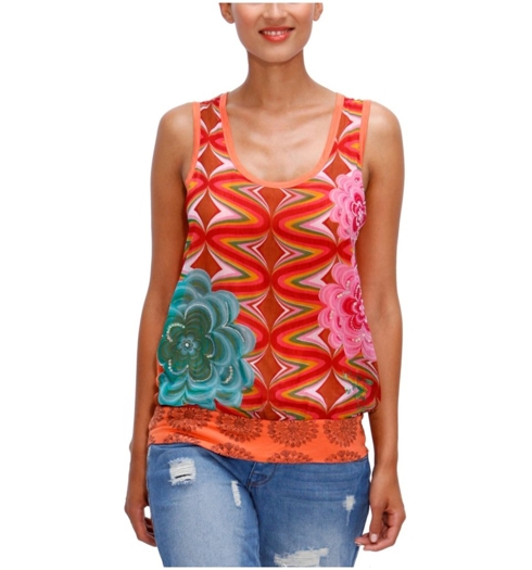 Dámské tílko DESIGUAL 31T2594 7030 TS_SIREN SLEVA 30 7030 - DESIGUAL - 31T2594 7030 TS_SIREN SLEVA 30