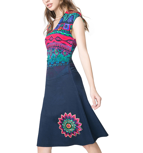 Dámské šaty DESIGUAL MAGIC 5000 NAVY - DESIGUAL - 61V21C5 5000 VEST MAGIC