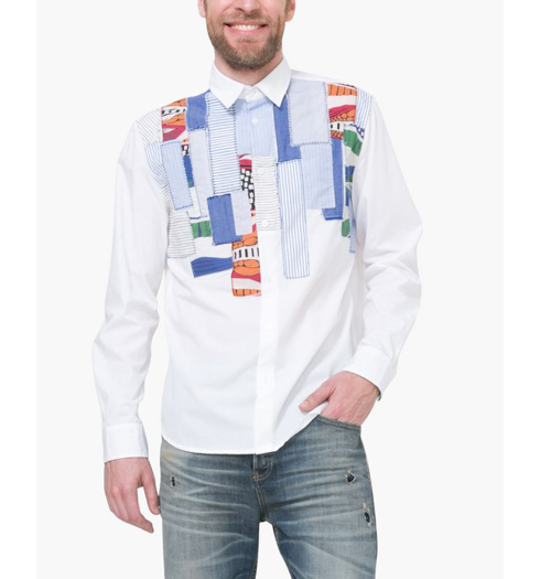 Pánská košile DESIGUAL TIMOTEO 1000 blanco - DESIGUAL - 72C12F8 1000 CAM TIMOTEO