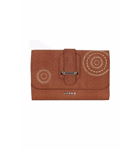 Dámská peněženka DESIGUAL AGORA LENGÜETA 6091 LEATHER BROWN - DESIGUAL - 17WAYPAM 6091 MONE_AGORA LENGÜETA