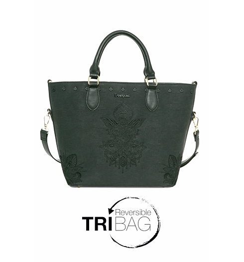 Dámská kabelka DESIGUAL FLORIDA SOFT MEHNDI 2000 NEGRO - DESIGUAL - 17WAXPCD 2000 BOLS_FLORIDA SOFT MEHNDI