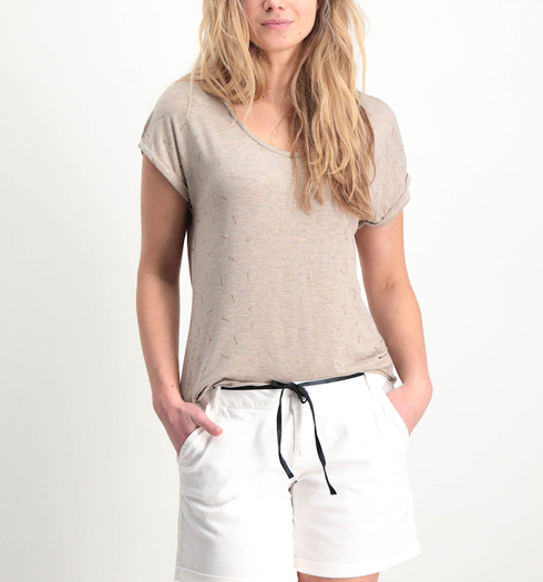 Dámské triko GARCIA T SHIRT 83 činčila - GARCIA - P80215 83 ladies T shirt ss