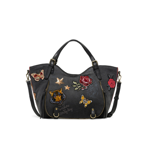 Dámská kabelka DESIGUAL ALWAYS ROTTERDAM 2000 NEGRO - DESIGUAL - 18WAXF19 2000 BOLS_ALWAYS ROTTERDAM