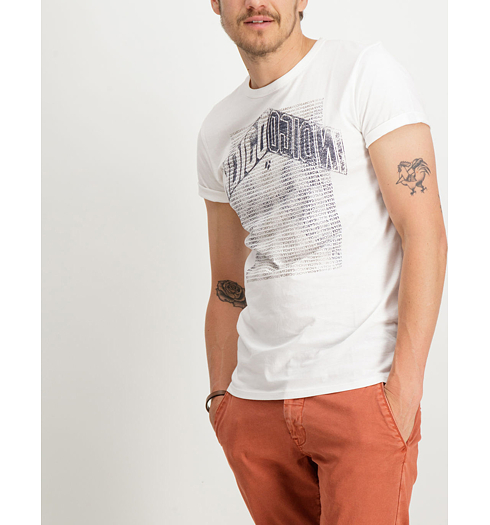 Pánské triko GARCIA T-SHIRT 53-off white - GARCIA - A91003 53 men`s T-shirt ss