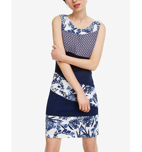 Dámské šaty DESIGUAL OLIVIA 5001 MARINO - DESIGUAL - 19SWVKA7 5001 VEST_OLIVIA