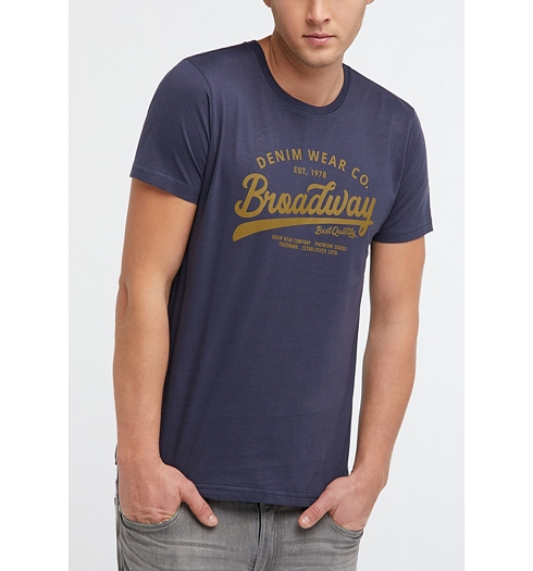 Pánské triko BROADWAY BROADWAY 92300 navy - Broadway - 20102271 92300 T-shirt BROADWAY