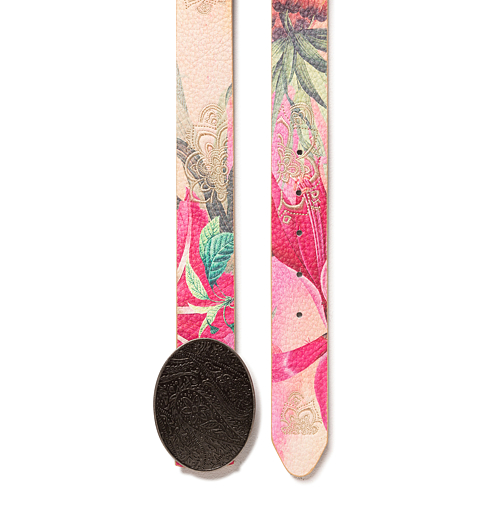 Dámský pásek DESIGUAL BELT_SUNSET MANDALA_REVERSIBLE 3052 RED ROSE - DESIGUAL - 20SARP06 3052 BELT_SUNSET MANDALA_REVERS