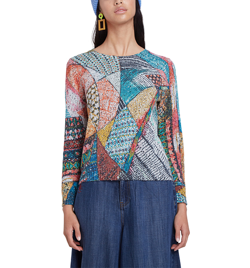 Dámský svetr DESIGUAL VEMAZZA 9019 TUTTI FRUTI - DESIGUAL - 20WWJFBU 9019 JERS_VEMAZZA