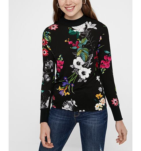 Dámské triko DESIGUAL INDIANA 2000 BLACK - DESIGUAL - 20WWTKAA 2000 TS_INDIANA