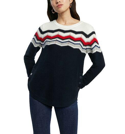 Dámský svetr DESIGUAL HUDSON 5074 MEDIEVAL BLUE - DESIGUAL - 21SWJF74 5074 JERS_HUDSON