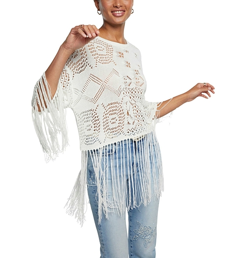 Dámská halenka DESIGUAL ADIGIO 1000 BLANCO - DESIGUAL - 21SWJF46 1000 JERS_ADIGIO