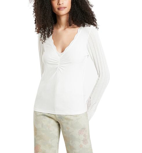 Dámské triko DESIGUAL NADJA 1015 ALGODON - DESIGUAL - 21WWTK31 1015 TS_NADJA