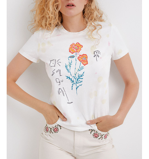 Dámské triko DESIGUAL ALTEA 1000 BLANCO - DESIGUAL - 22SWTKAV 1000 TS_ALTEA
