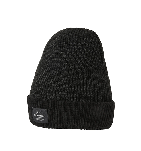 Čepice zimní HELLY HANSEN LOGO CUFF BEANIE 991 BLACK - Helly Hansen - 67452 991 LOGO CUFF BEANIE
