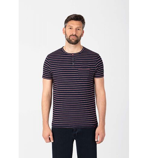 Pánské triko TIMEZONE Henley Striped 3877 - Timezone - 22-10227-00-6565 3877 Henley Striped
