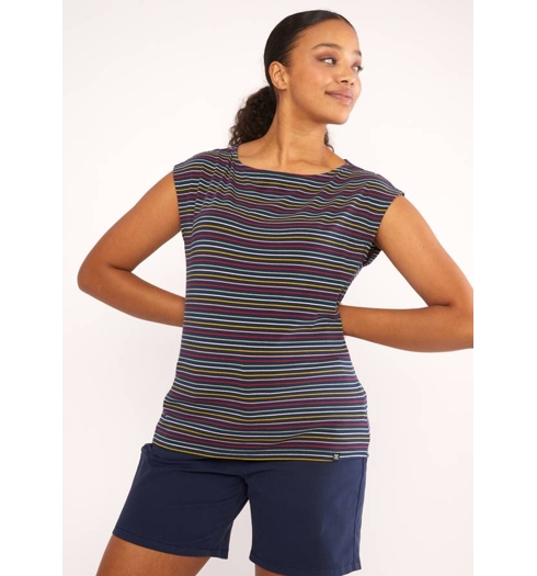 Dámské triko Blutsgeschwister Boxy Babe 0522 colorful love stripe - Blutsgeschwister - 001231-137-0522 Boxy Babe