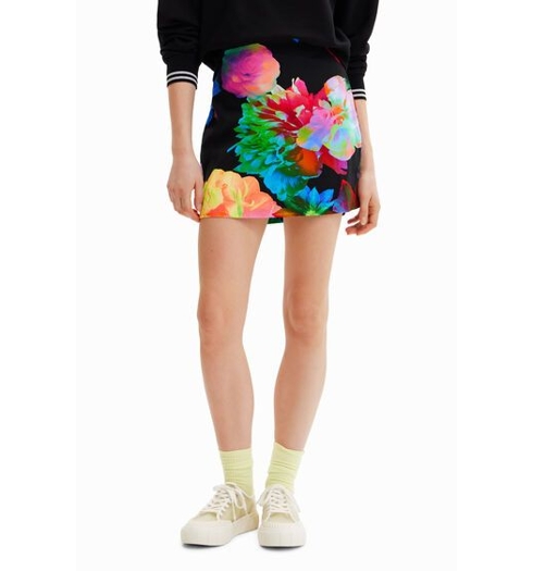 Dámská sukně DESIGUAL TULIP 2000 BLACK - DESIGUAL - 23SWFW09 2000 FAL TULIP