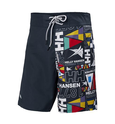 Pánské bermudy HELLY HANSEN NEWPORT BOARDSHORTS 599 NAVY BURGEE AOP - Helly Hansen - 34277 599 NEWPORT BOARDSHORTS