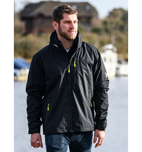 Pánská jachtařská bunda HELLY HANSEN 33875 990 CREW HOODED JACKET 990 BLACK - Helly Hansen - 33875 990 CREW HOODED JACKET