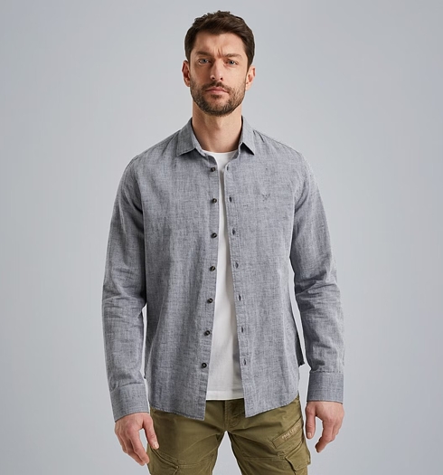 Pánská košile PME LEGEND Long Sleeve Shirt Ctn 2tone Linen 5281 - PME LEGEND - PSI2504200 5281 Long Sleeve Shirt Ctn 2tone Linen