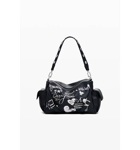 Dámská kabelka DESIGUAL 25WAXPA6 2000 BAG SESHAT HABANA 2000 BLACK - DESIGUAL - 25WAXPA6 2000 BAG SESHAT HABANA