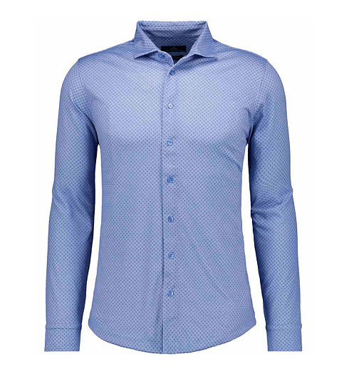 Pánská košile RAGMAN Kent collar, mulit print LS Modrá - Ragman - 5458698 072 Kent collar, mulit print LS